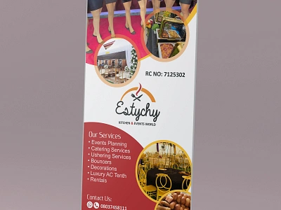 Roll Up Stand Design advertising banner branding catering design digitalbranding event eventplanning food graphicdesign graphics logo restaurant rollup rollupbanner rollupstand