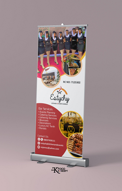 Roll Up Stand Design advertising banner branding catering design digitalbranding event eventplanning food graphicdesign graphics logo restaurant rollup rollupbanner rollupstand