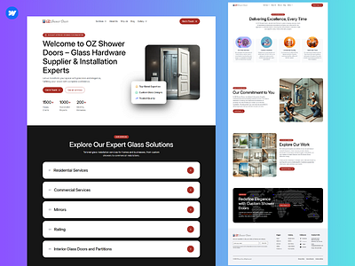 Ozshowerdoors - Webflow Website for Glass Hardware and Doors design figma figma webflow design figma website design landing page landing page design landing page webflow ui web design webflow webflow figma design webflow website webflow website development webflow website landing page website