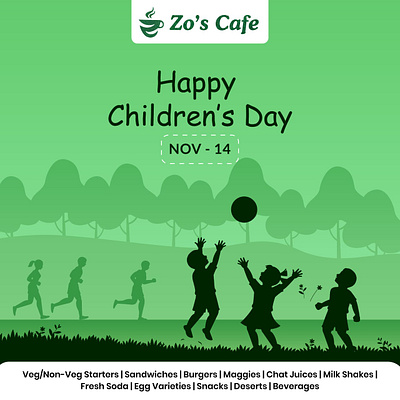 Children' Day poster for a Cafe