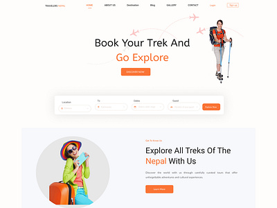 Trekking Guide in Nepal : UI/UX Design nepal traveler nepal trek ui ux