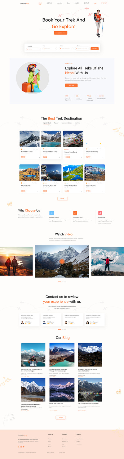 Trekking Guide in Nepal : UI/UX Design nepal traveler nepal trek ui ux