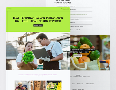 Farm Cooperative - Landing Page for Farm Needs agriculture branding cooperative design farm foods landingpage modern nature needs typography ui ux vegetables website