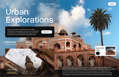 Travel Blog - Hero Image Concept UI architecture ui blog ui hero image ui hero section ui hero ui landing page ui travel app travel blog travel blog ui