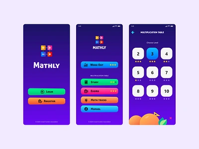 Mathly - Playful Math Learning for Kids adobexd android design games kids math game mobile app ui ux xd