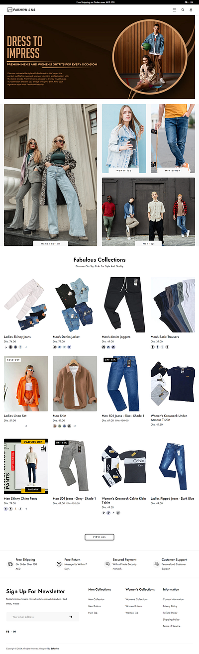 Shopify Store Develop Website of Fashion4us Garments Website ecommerce store setup ecommerce website shopify shopify theme shopify website design website