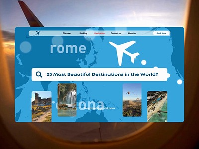 Flight Booking - Web App 3d animation booking booking app booking website branding design destination figma flight booking graphic design landing page minimal motion graphics palces popular tourist travel app ui web design