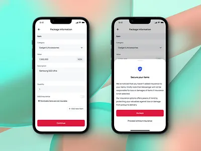 Secure your package🛡️ app design courier design logistics logistics app mobile design mobile ui package secure your package ui ui design uiux