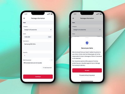 Secure your package🛡️ app design courier design logistics logistics app mobile design mobile ui package secure your package ui ui design uiux