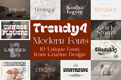 Trendy & Modern Fonts 4 - 10 Sets bold font display font header headline ligature font ligatures modern font modern sans modern serif sans font sans serif serif font terndy font thin font trendy modern fonts 4 10 sets typeface