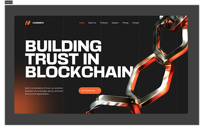 Blockchain Header Concept UI blockchain header blockchain ui concept ui crypto ui crypto ui header hero image hero ui ui header