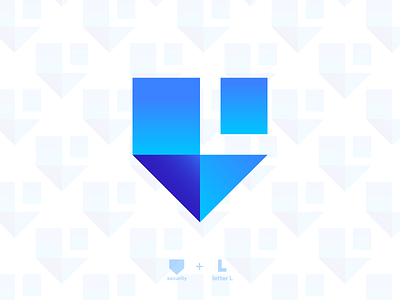 Letter L + Security Exclusive ready Logo for sale brand pattern gradient identity l logo letter l logo logo design logocreator logodesigner logomaker logos monogram ogomark security security logo shield startup symbool technology text logo