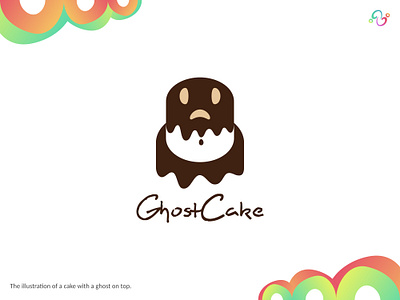 Ghost Cake Logo bakery brand design brand designer bread cake cream devil ghost logo design logo designer logo for sale logo idea logo inspiration logomark logotype phantom satan scary sweet zzoe iggi