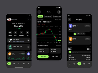 Banking app design app bank banking banking app blockchain app crypto payments crypto wallet exchange crypto finance financial interactions mobile mobile app mobile bank mobile banking app design mobile design oripio trading app ui design wallet app design