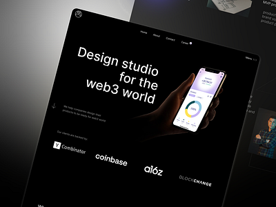 Digital Design Studio - Landing Page about agency design landing site studio team ui ux