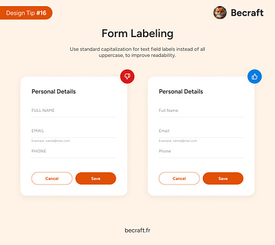 UI Design Tips #16- Form Labeling design do dont good practice practice tips ui ui design ux design