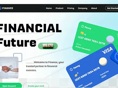 Financial Landing Page animation b2b bank banking business currency finanace finance landing page fintech fintech landing page investment landing page management modern money saas transaction ui design wealth management web design