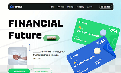 Financial Landing Page animation b2b bank banking business currency finanace finance landing page fintech fintech landing page investment landing page management modern money saas transaction ui design wealth management web design