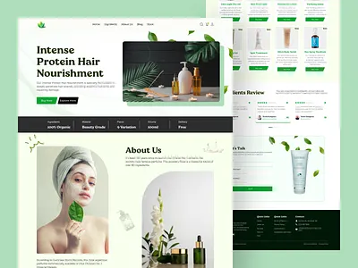 Skincare Landing Page design e commerce graphic design ui ux website