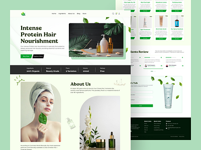 Skincare Landing Page design e commerce graphic design ui ux website