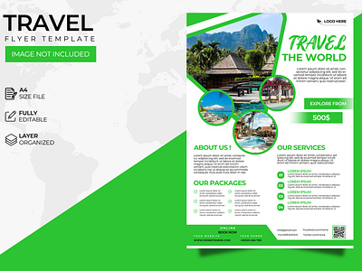 Innovative Travel Flyer: Explore with Creativity advertising branding creative design flyer flyer design graphic design modern design print design professional design promotional flyer travel travel flyer