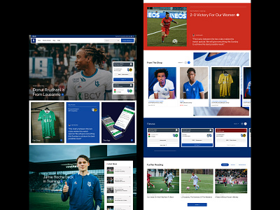 Lausanne FC | Homepage design football website header homepage lausanne fc soccer web design website website design