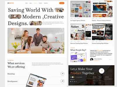 Creative Agency Landing UI Design agency landing page creative agency landing page creative landing page ideas e creative works g creative studio i creatives landing page m creative design ui ui design uiux design v creative x advertising