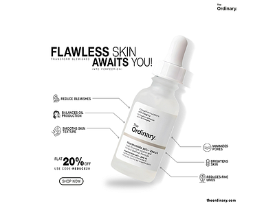 Skincare Brand Social Media Ad Post Design: branding clean design graphic design photoshop skincare post design social media post desiign white space designing
