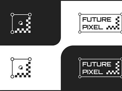 Logo: Future Pixel futuristic graphic design logo minimalist modern pixel retro simple