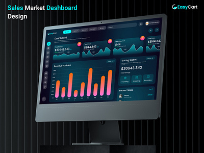 Sales Market Dashboard Ui Design adobe xd dashboard figma ui ui design ux website design