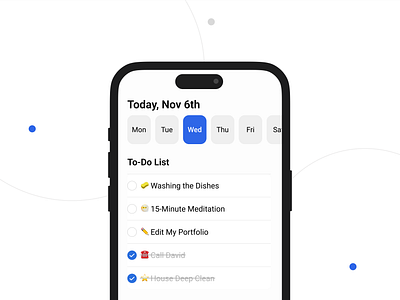 To-Do List App - UI Design app app design clean design clean ui daily planner design list minimal ui planner product product design task task app task manager to do to do list ui ui design ui ux ux