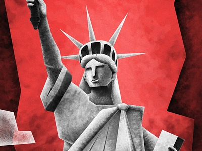 Statue of Liberty - New York - illustration collection #1 art black collection design illustration liberty newyork red statue texture