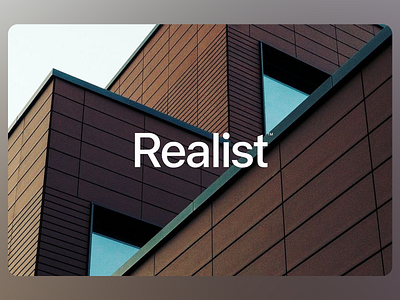 REALIST; the building that fits your life architecture brand branding design designer elegant fashion graphic design house landing landing page logo logodesign logomark luxury modern visual design web web app website