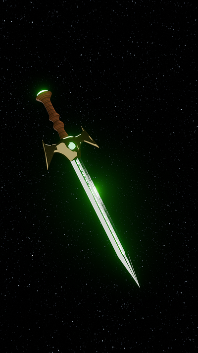 Low-poly Sword 3d 3d modeling animation blender blender3d game assets motion graphics