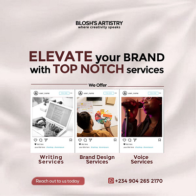 Flyer Design : BLOSH'S ARTISTRY branding graphic design logo ui