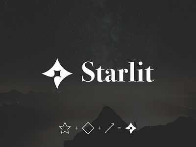 Starlit LOGO branding design graphic design illustration logo typography ui ux vector