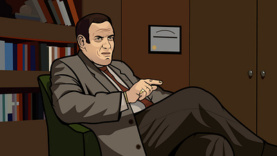 Tony Soprano artwork 2d art design graphic design gta illustration vector