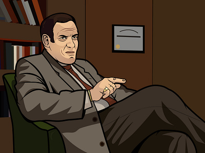 Tony Soprano artwork 2d art design graphic design gta illustration vector