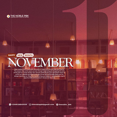 NEW MONTH FLYER DESIGN : NOVEMBER art branding design graphic design illustration typography ui vector