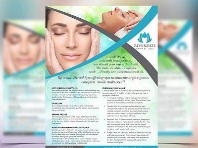 Flyer design adobe illustrator brochure coreldraw dental flyer flyer design photoshop poster poster design spa