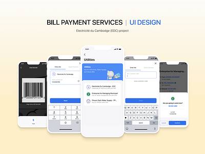 Bill Payment Services app payment bank payment bill payment service edc electricite du cambodge mobile banking ui design