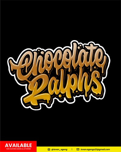 Chocolate Lettering Logo Design chocolate chocolate logo custom lettering custom logo hand drawn lettering lettering logo logo designer logotype