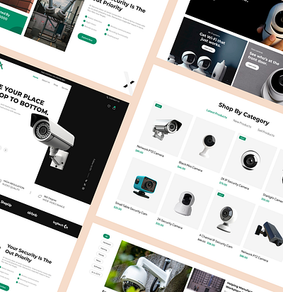 CC Camera Website Landing Page branding camera website cc camera cc tv design figma landing page graphic design home security landing page landing page design minimal modern design popular security camera trending design typography ui ui ux webdesign websitedesign