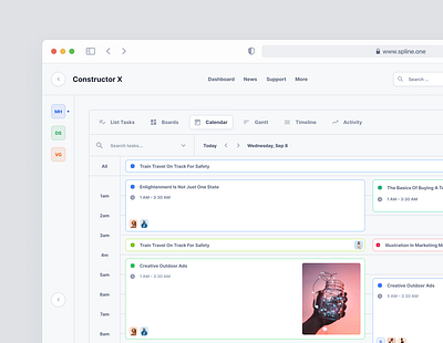 Calendar Tasks admin dashboard design system figma interface product task tasks ui ux web