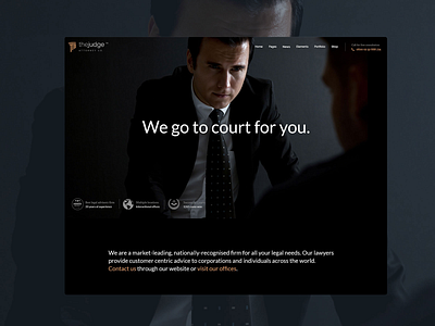 The Trial Homepage attorney dark law lawyer ui uiux design visual design webdesign wordpress