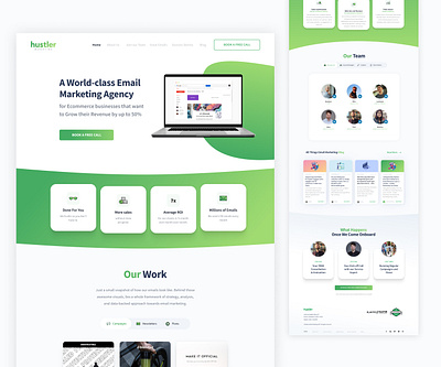 Hustler Marketing Website graphic design