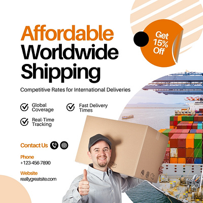 Shipping Services Facebook ads ads canva design graphic design shipping services facebook ads video ads