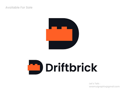 Modern Logo Design for Business Bricks Company with D Letter branding brick company brick logo business brick business logo d brick d letter logo d logo logo logo design mark modern logo symbol visual design