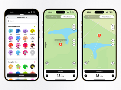 Training / Throw Measure app design ios ui ux