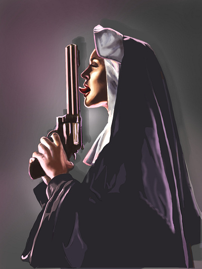 Killernun character character design comic art illustration